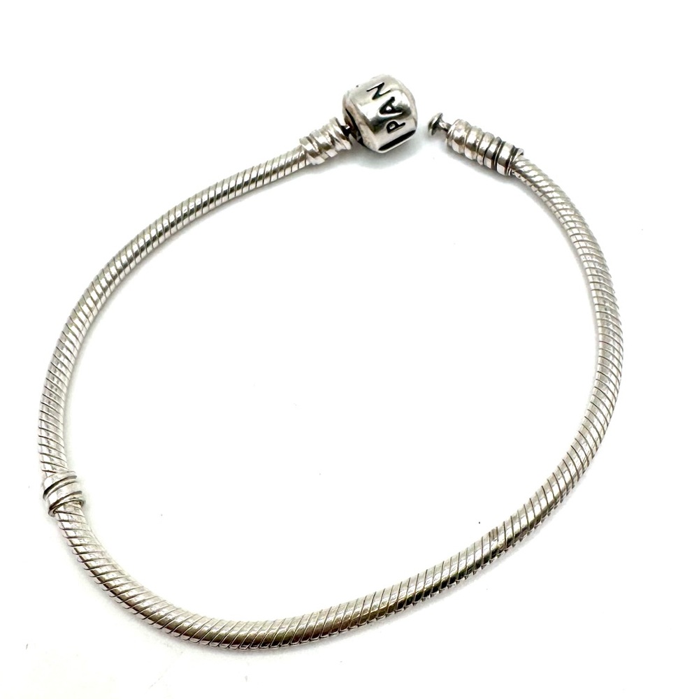 Pandora ALE Sterling Silver Moments Snake Chain Barrel Clasp Bracelet